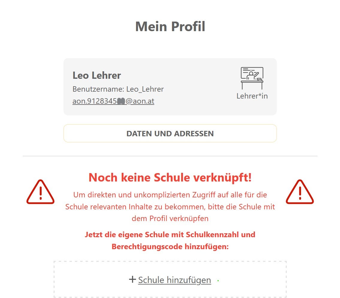 noch keine Schule verknüpft