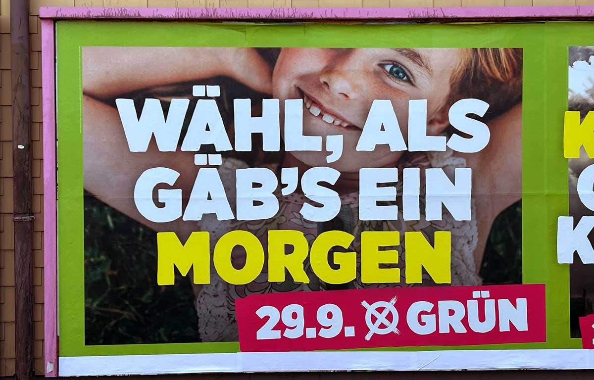 Wahlplakat Gruene Wahlplakat der Grünen